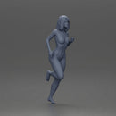 Naked Woman with short hair running - Only-Games
