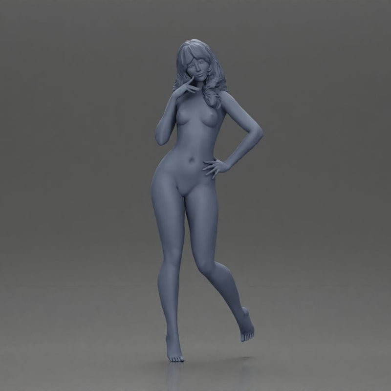 Naked Woman Posing Playfully - Only-Games