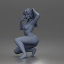 naked woman Kneeling Selfie With Bare Feet