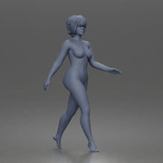 Naked woman Walking showing energy movement and character - Only-Games