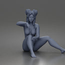 Naked Relaxed Tennis Player Resting