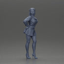 Stylishly Standing with One Hand on Hip and Playful Look - Only-Games