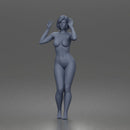 Naked Woman posing hands up 1-24