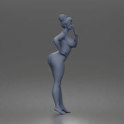 Naked Secretary blows kiss - Only-Games