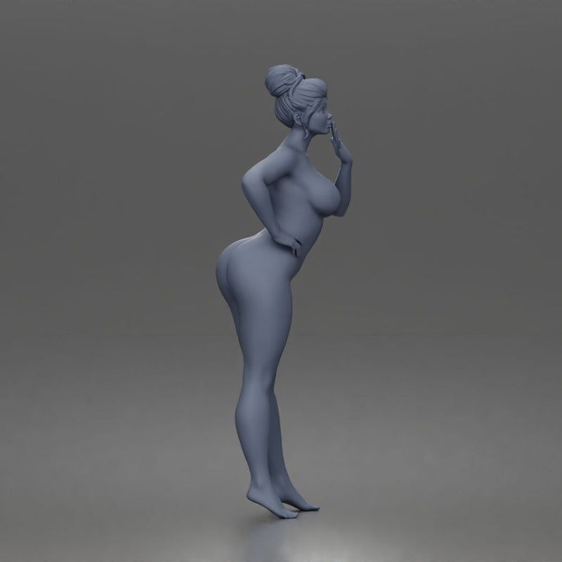 Naked Secretary blows kiss - Only-Games