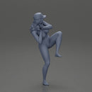 Naked Preparing for a Baseball Play with a Quick Leg Lift - Only-Games