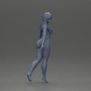 Naked Elegant woman gracefully walking with confidence and poise - Only-Games