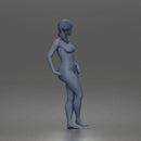 naked Woman Standing in Relaxed Pose