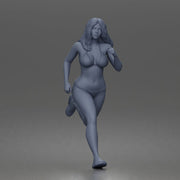 Running woman wearing bikini top with sneakers sprinting - Only-Games