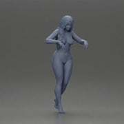 Naked woman standing on a balcony, gazing into the distance - Only-Games