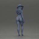 Naked woman striking stylish pose with hat - Only-Games