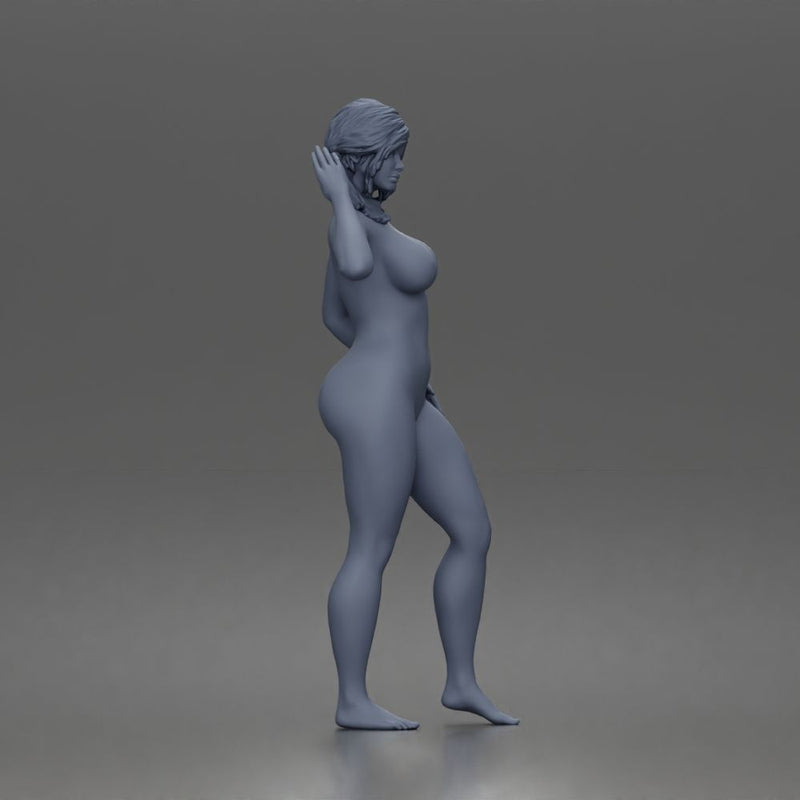 Naked Standing Woman Waving Hand - Only-Games