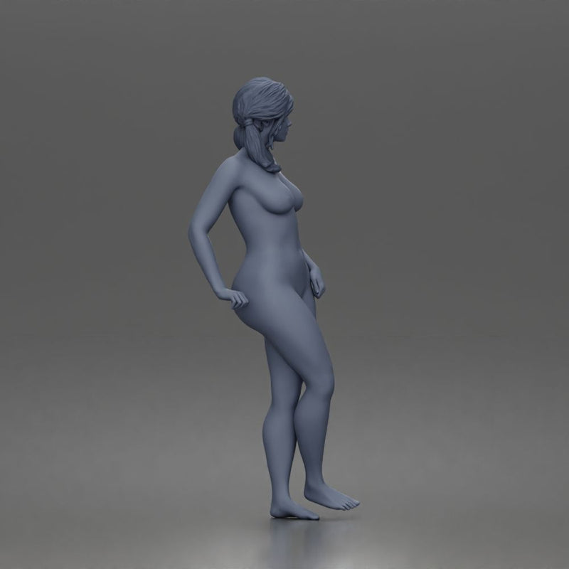 naked Woman Standing in Relaxed Pose