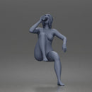 Naked woman Relaxed Morning Drinker Sitting