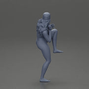 Naked Preparing for a Baseball Play with a Quick Leg Lift - Only-Games