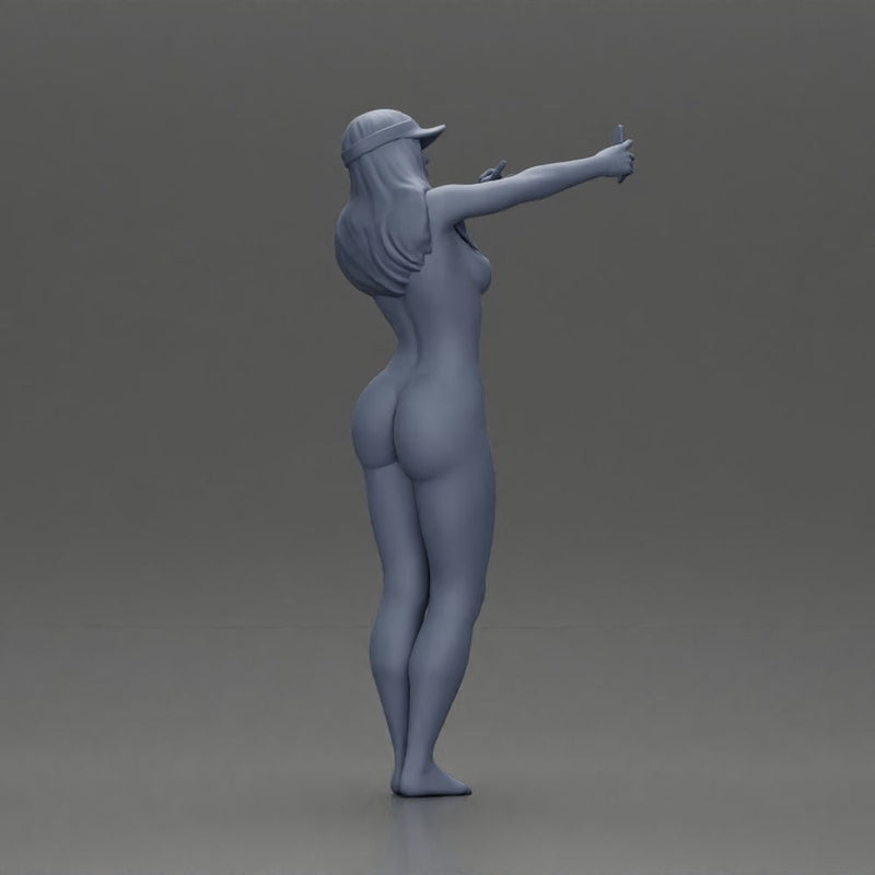 Naked Woman Taking a Selfie with Peace - Only-Games