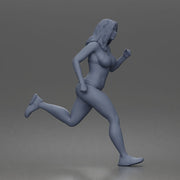 Running woman wearing bikini top with sneakers sprinting - Only-Games