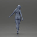Naked Elegant woman gracefully walking with confidence and poise - Only-Games