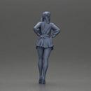 Stylishly Standing with One Hand on Hip and Playful Look - Only-Games