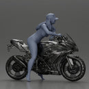 Naked Woman Riding a Sleek Motorcycle in cap - Only-Games