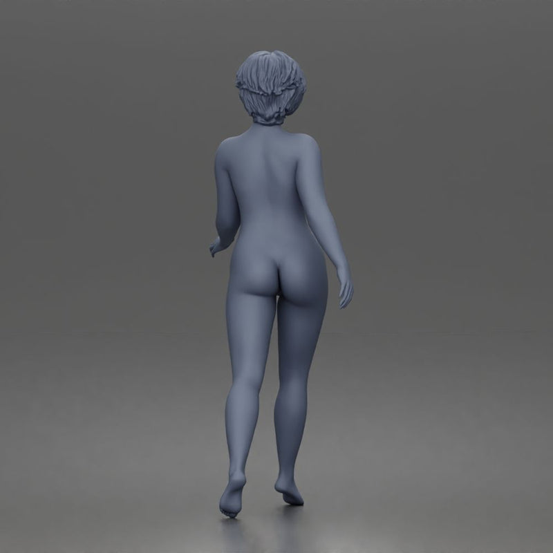 Naked woman Walking showing energy movement and character - Only-Games