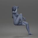 Naked woman Relaxed Morning Drinker Sitting