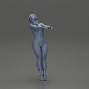 Naked girl leaning back holding hands enjoying a playful dance moment - Only-Games