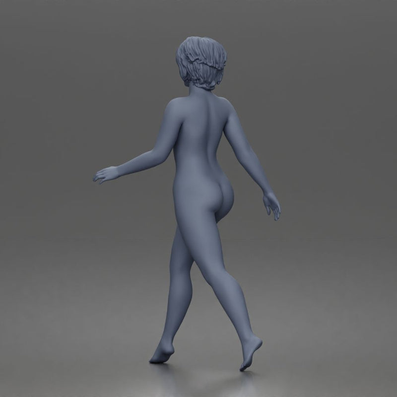 Naked woman Walking showing energy movement and character - Only-Games