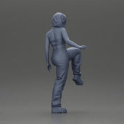 Woman in Headphones Lifting Leg - Only-Games