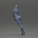 Naked Woman leaning on the car - Only-Games