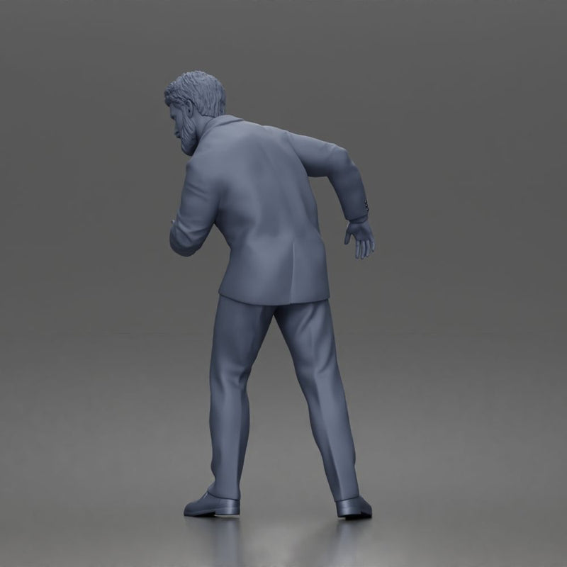 Standing Holding Partner Waist Suit Jacket Trousers Dress Shoes Tie - Only-Games