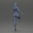 Naked female figure posed dynamically in minimal attire - Only-Games