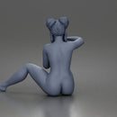 Naked Relaxed Tennis Player Resting