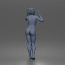 Naked Woman posing hands up 1-24