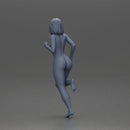 Naked Woman with short hair running - Only-Games
