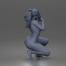 naked woman Kneeling Selfie With Bare Feet