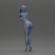 Naked Barefoot woman strikes a graceful elegant pose - Only-Games