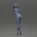 Naked Barefoot woman strikes a graceful elegant pose - Only-Games