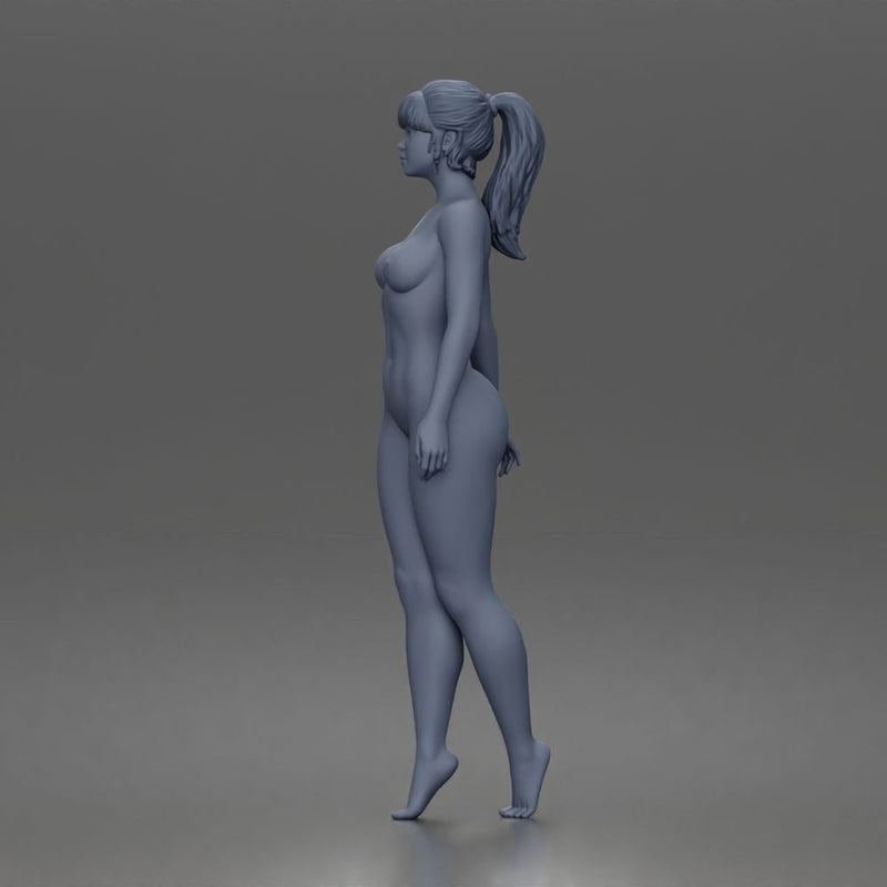 naked elegant shopper strolls downtown - Only-Games