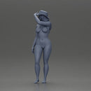 Naked woman striking stylish pose with hat - Only-Games