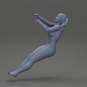 naked Girl in Enjoying a Fun Swinging Adventure on Tire - Only-Games