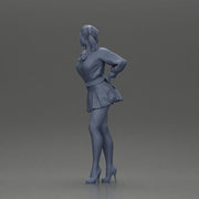 Stylishly Standing with One Hand on Hip and Playful Look - Only-Games