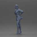 Stylishly Standing with One Hand on Hip and Playful Look - Only-Games