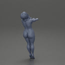 Naked girl leaning back holding hands enjoying a playful dance moment - Only-Games