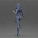 Naked female figure posed dynamically in minimal attire - Only-Games
