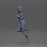 Naked Woman with short hair running - Only-Games
