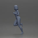 Naked Woman with short hair running - Only-Games