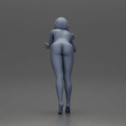 Naked Woman washing car with sponge - Only-Games