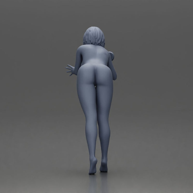 Naked Woman washing car with sponge - Only-Games