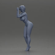 Naked Barefoot woman strikes a graceful elegant pose - Only-Games